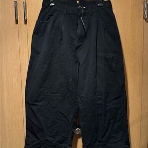 Free People Black Wide-Leg Pants